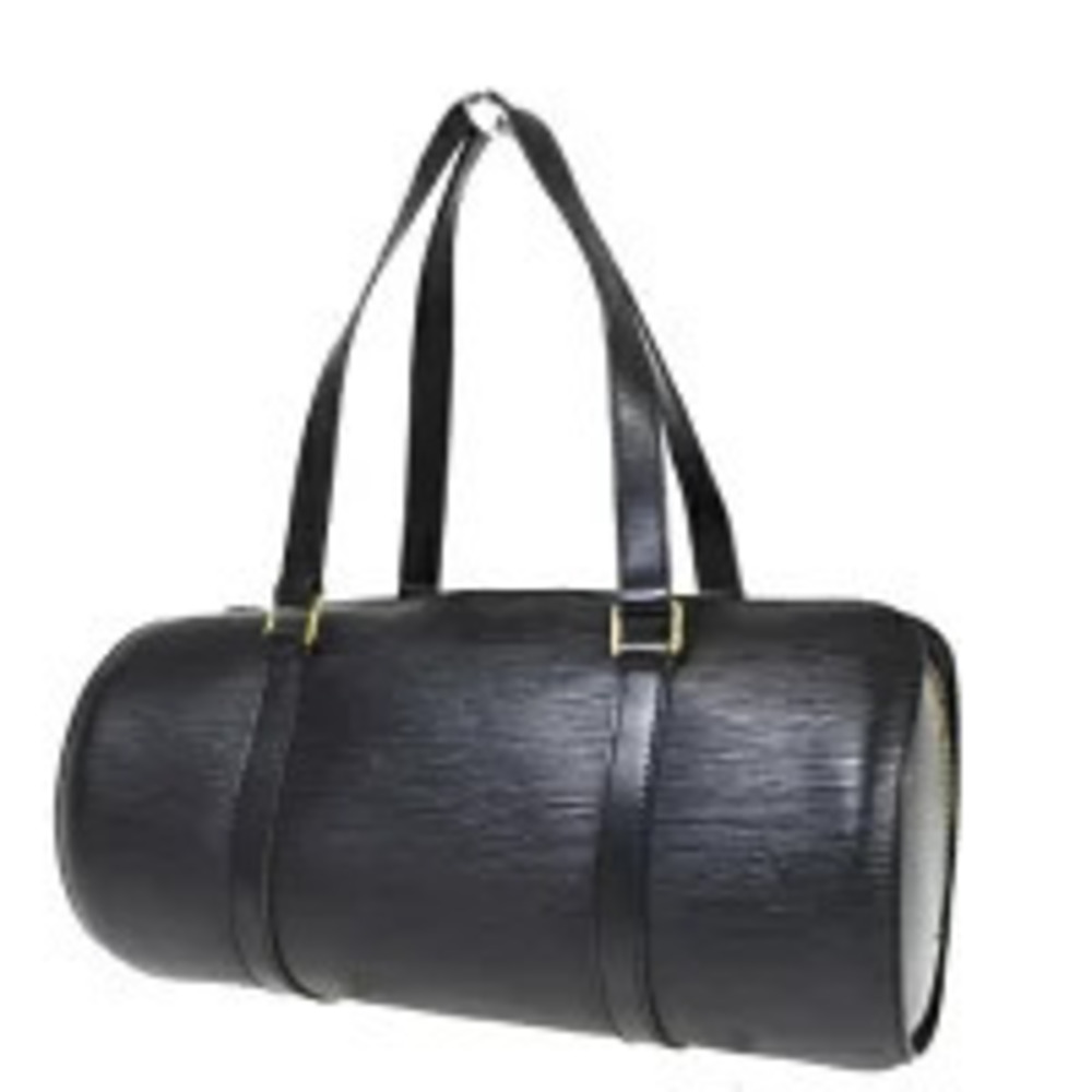 Louis Vuitton Soufflot Handbag Cylindrical Epi Leather Noir Black